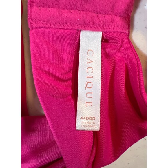 Cacique 44DDD lightly lined no wire Wireless Bras Set Of 2 Pink & Teal Nylon Ble - Picture 5 of 8